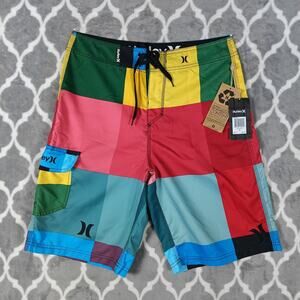 Hurley Board Shorts Men Size 30 Colorblock Surf Swim Trunks